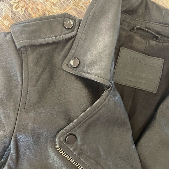 All Saints Balfern Leather Jacket - Picture 6 of 8